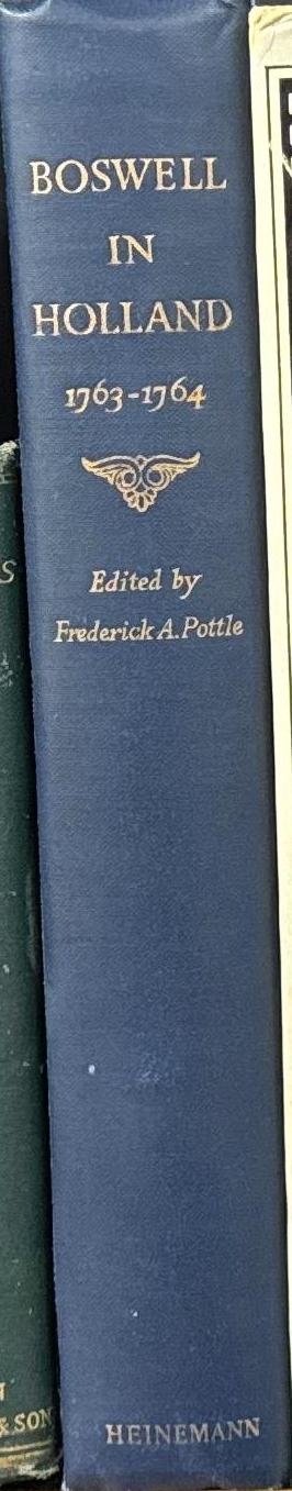 Boswell in Holland 1763-1764 including his correspondence with Belle de Zuylen (Zelide) edited by Frederick A. Pottle spine