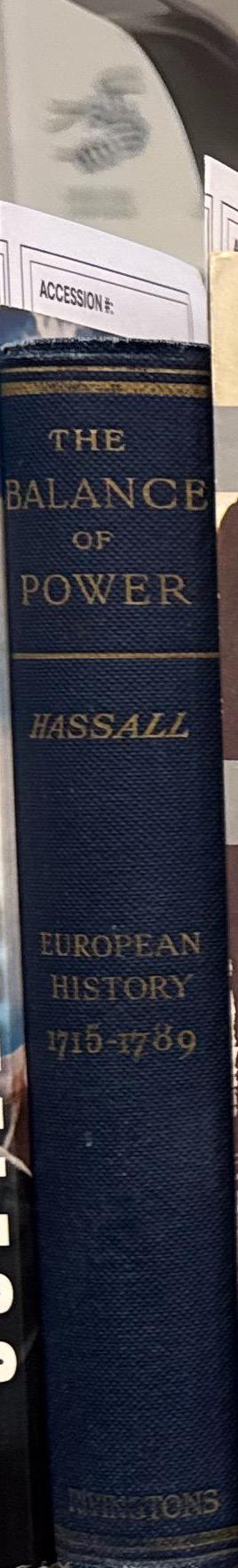 The balance of power, 1715–1789 / Arthur Hill Hassall spine