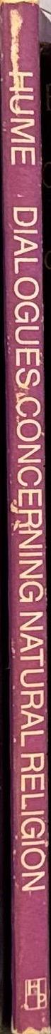 Dialogues concerning natural religion / by David Hume ; edited with an introduction by Henry D. Aiken spine