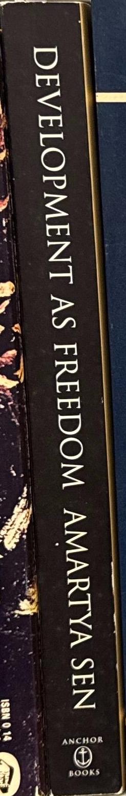 Development as freedom / Amartya Sen spine