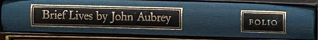 Brief lives / John Aubrey ; a modern English version by Richard Barber spine