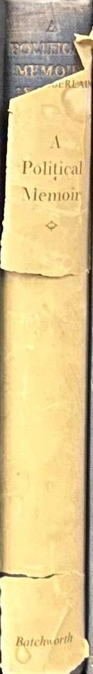 A political memoir, 1880-92 / by Joseph Chamberlain ; edited from the original manuscript by C. H. D. Howard spine