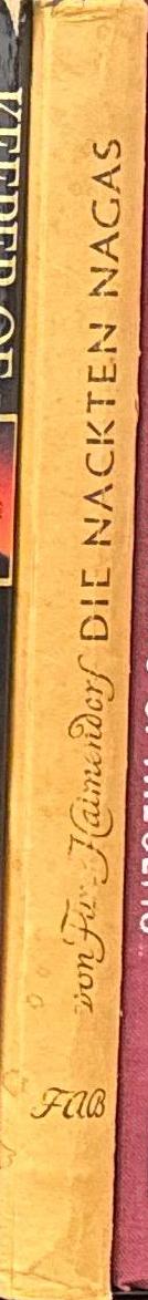 Die nackten Nagas / Christopher von Fürer-Haimendorf spine