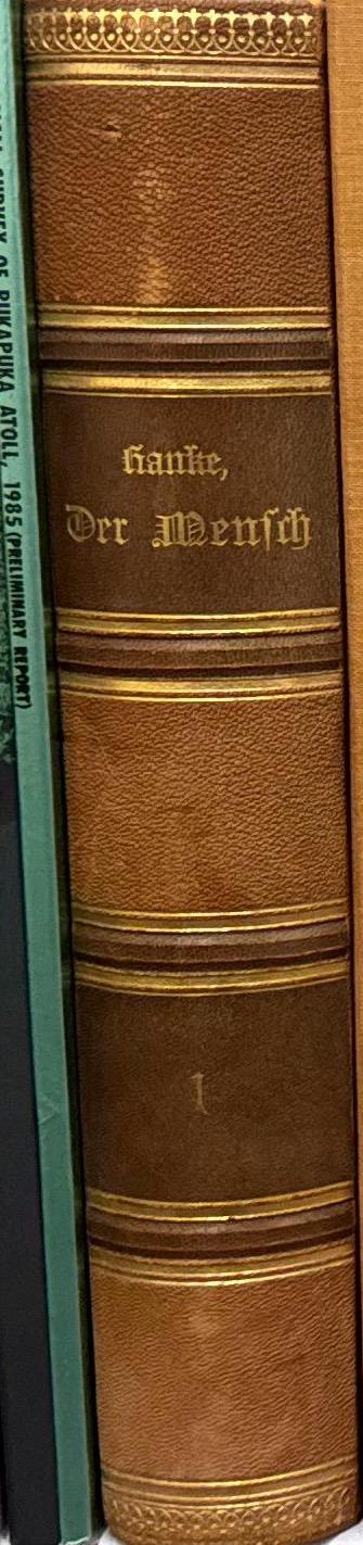 Der Mensch : erster band, Entwickelung, Bau und Leben des menschlichen Körpers / von Prof. Dr. Johannes Ranke spine