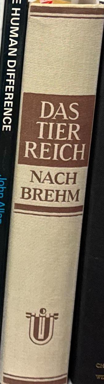 Das Tierreich nach Brehm : nach der II. Auflage "Brehms Tierleben" / überarbeitet von : Prof. Dr. Reitschel, Dr Hanke, Dr. Lotz, Dr Merkel, Dr. Modes spine