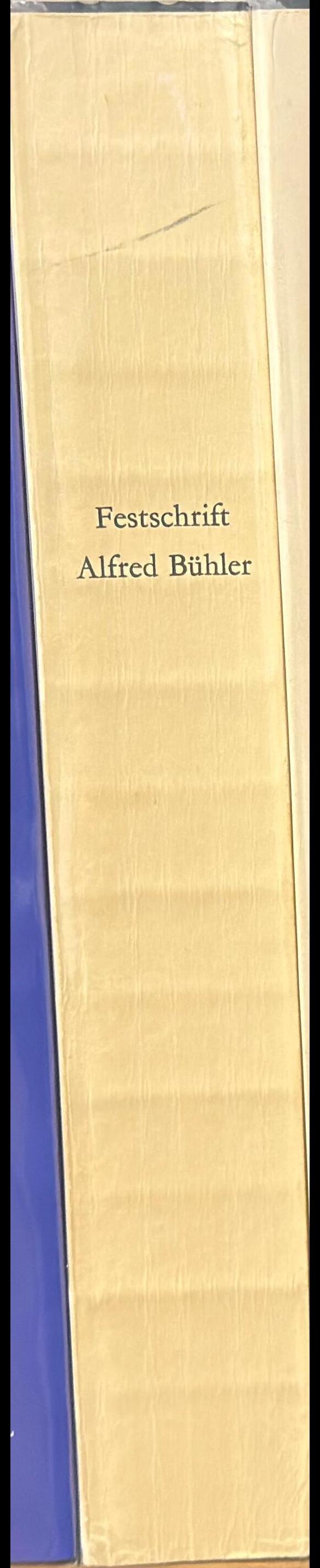Festschrift Alfred Bühler spine
