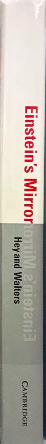 Einstein's mirror / Tony Hey spine