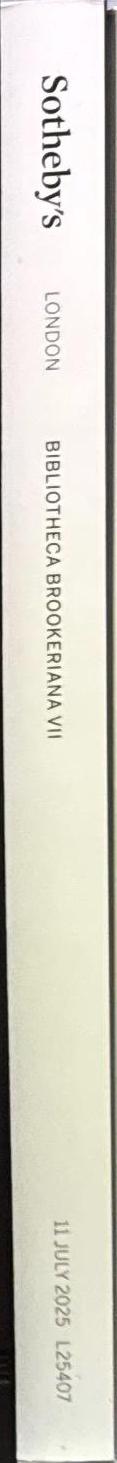 Bibliotheca Brookeriana: a  Renaissance library : the Aldine collection N-Z : auction in New York, 25 June 2025 / Sotheby's spine