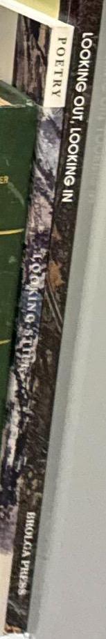 Looking out, looking in / edited by Ann Nugent ; poems by Merril Cook, Lorne Parker Doyle, Anne Edgeworth, Ken Gardiner, Frank mcMahon ; drawings by Pamela Challis spine