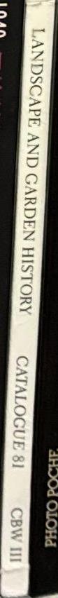 Landscape and garden history catalogue 81, a catalogue od standard and rare books / Charles B. Wood III, Inc. ; with an introduction by Miroslava maria Benĕs spine
