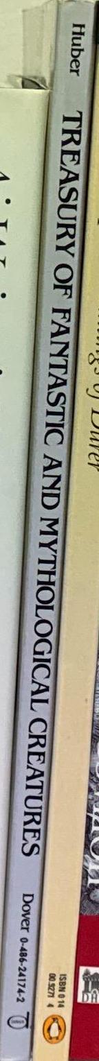Treasury of fantastic and mythological creatures / Richard Huber spine