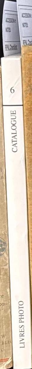 Livres photos : catalogue no. 6 / foreword by Michel Frizot spine