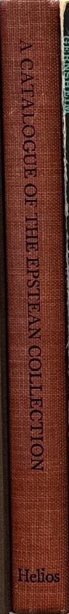 A catalogue of the Epstein collection on the history and science of photography and its application especially to the graphic arts / with an  appreciation and bibliography of Edward Epstean by Beumont Newhall spine