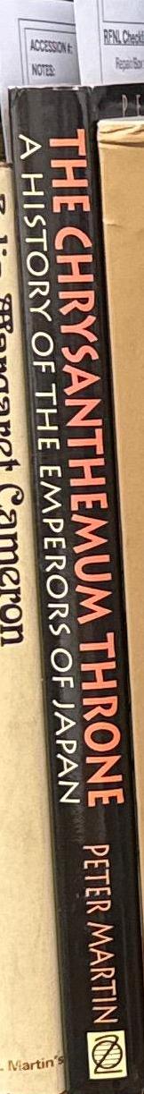 The chrysanthemum throne : a history of the emperors of Japan / Peter Martin spine