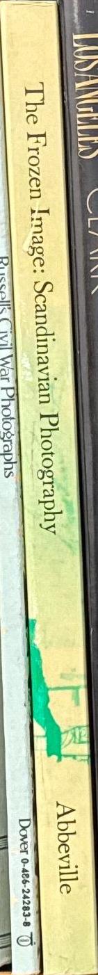 The frozen image : Scandinavian photography / introductory essays by Martin Friedman with contributions by Henning Bender [and 17 others] spine