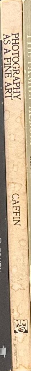 Photography as a fine art : the achievements and possibilities of photographic art in America / Charles H. Caffin ; with an introduction by Thomas F. Barrow spine