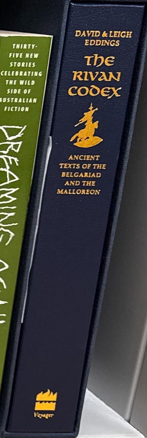 The Rivan Codex : ancient texts of the Belgariad and the Malloreon / David & Leigh Eddings ; illustrated by Geoff Taylor spine