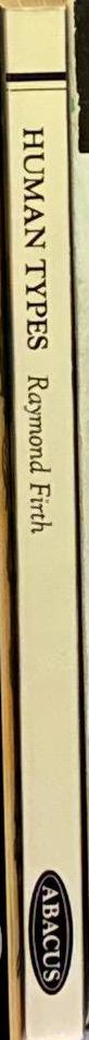 Human types / Raymond Firth spine