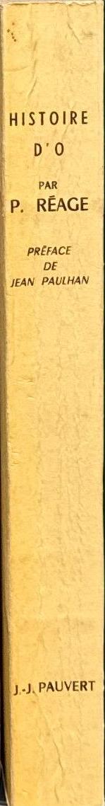 Histoire d'o / par Pauline Réage ; avec une préface de Jean Paulhan spine