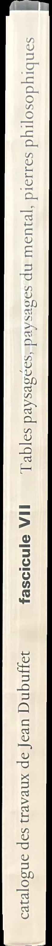 Catalogue des travaux de Jean Dubuffet : fascicule VII : paysages du mental, pierres philosophiques spine