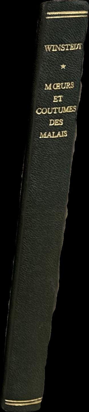 Mœurs et coutumes des Malais / Richard Winstedt spine