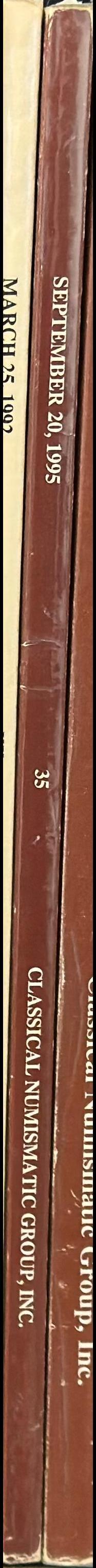 Classical Numismatic Group auction 35 : a mail bid sale featuring the property of American, Canadian, European and Australian consignors spine