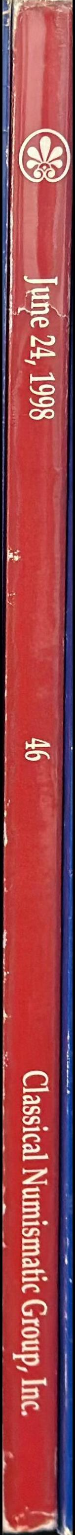 Auction 46 : a mail bid sale closing June 24, 1998 featuring : an extensive offering of early counterstamped coins from Aegina : Armenian coins from the 'Araration Collection' - part 2 : Jewish city coins from a West Coast collection : Roman rep spine