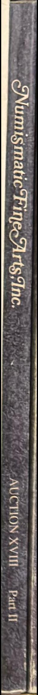 Auction XVIII : ancient coins : part II : Roman and Byzantine coins / Numismatic Fine Arts, Inc. spine