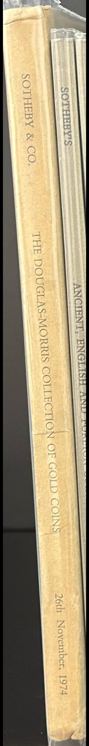 Catalogue of the distinguished collection of English gold coins 1700-1900, formed by Captain K. J. Douglas-Morris, R. N. spine
