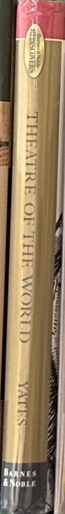 Theatre of the world / Frances A. Yates spine