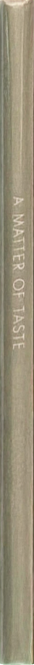 A matter of taste spine