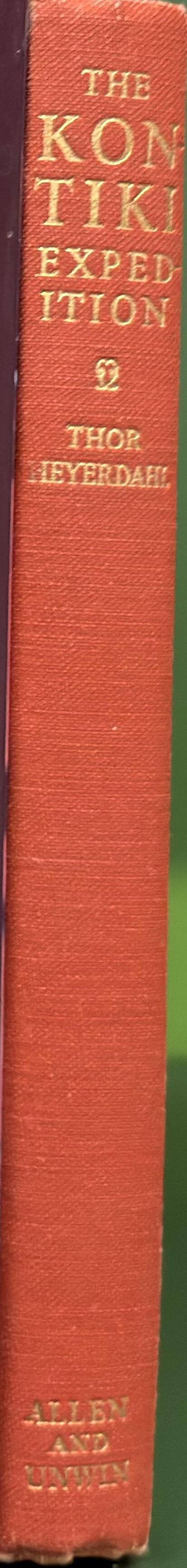 The Kon-Tiki expedition : by raft across the South Seas / Thor Heyerdahl ; translated by F. H. Lyon spine